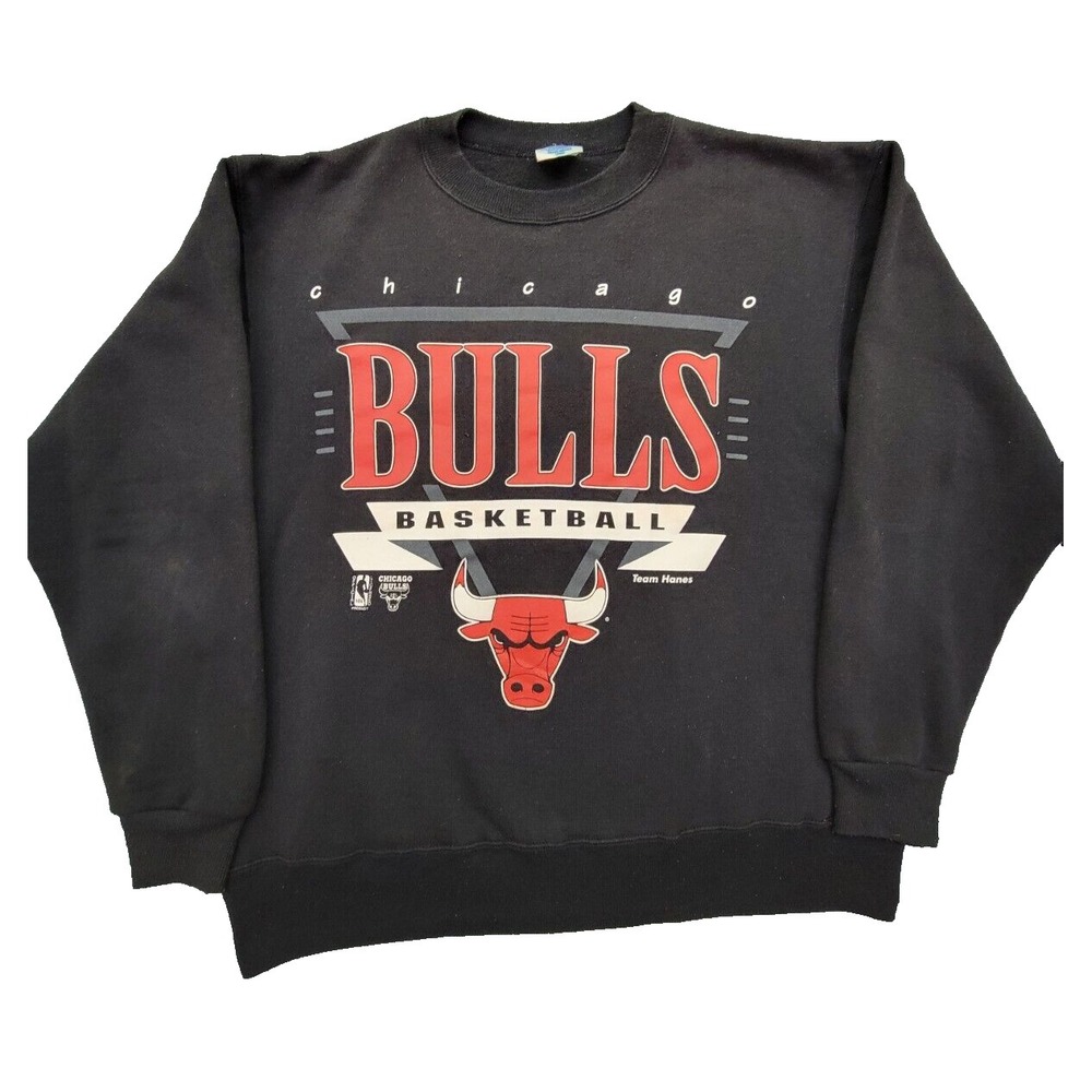 Vintage Chicago Bulls Sweater Large Black Made in USA